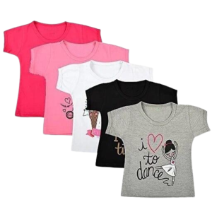 KIDS BOYS MULTICOLOR HALF SLEEVE TSHIRT PACK OF 5